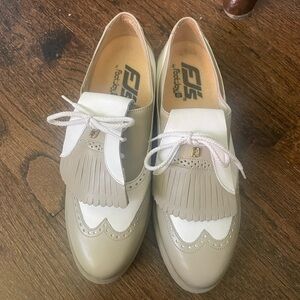 FJS FOOTJOY -Tone Fringe Oxford ATHLETIC SHOES Shoes 8 NWOB
